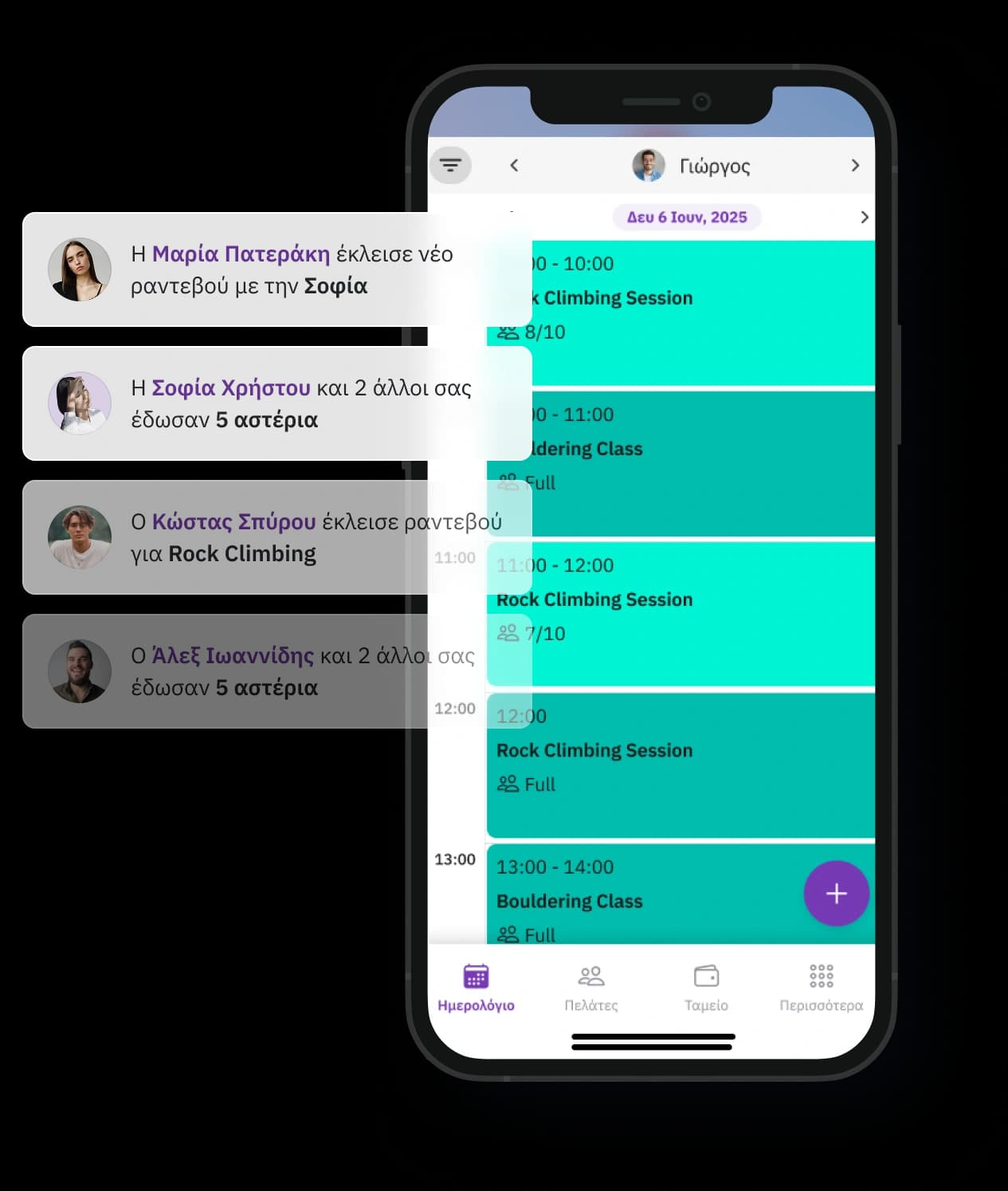 Welby appointment calendar on tablet and phone